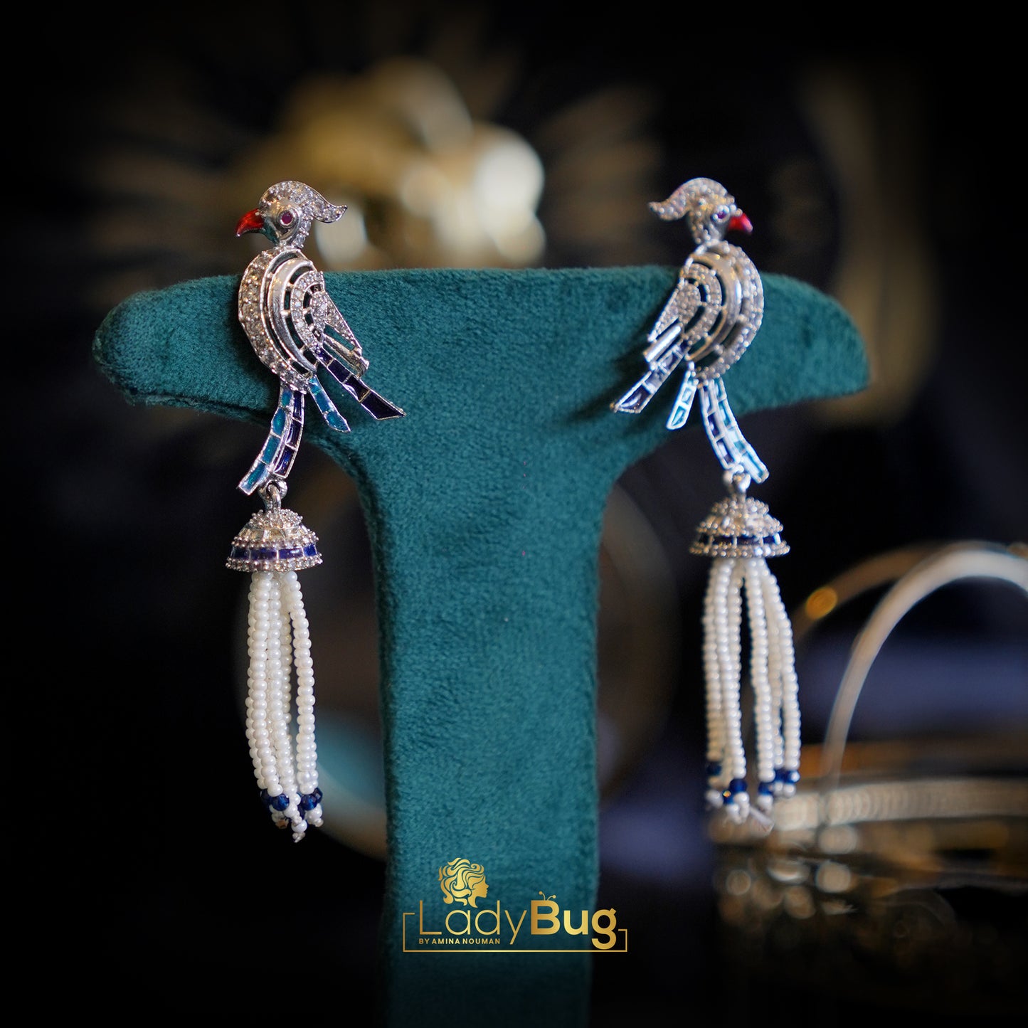 Peacock Long Mala Set
