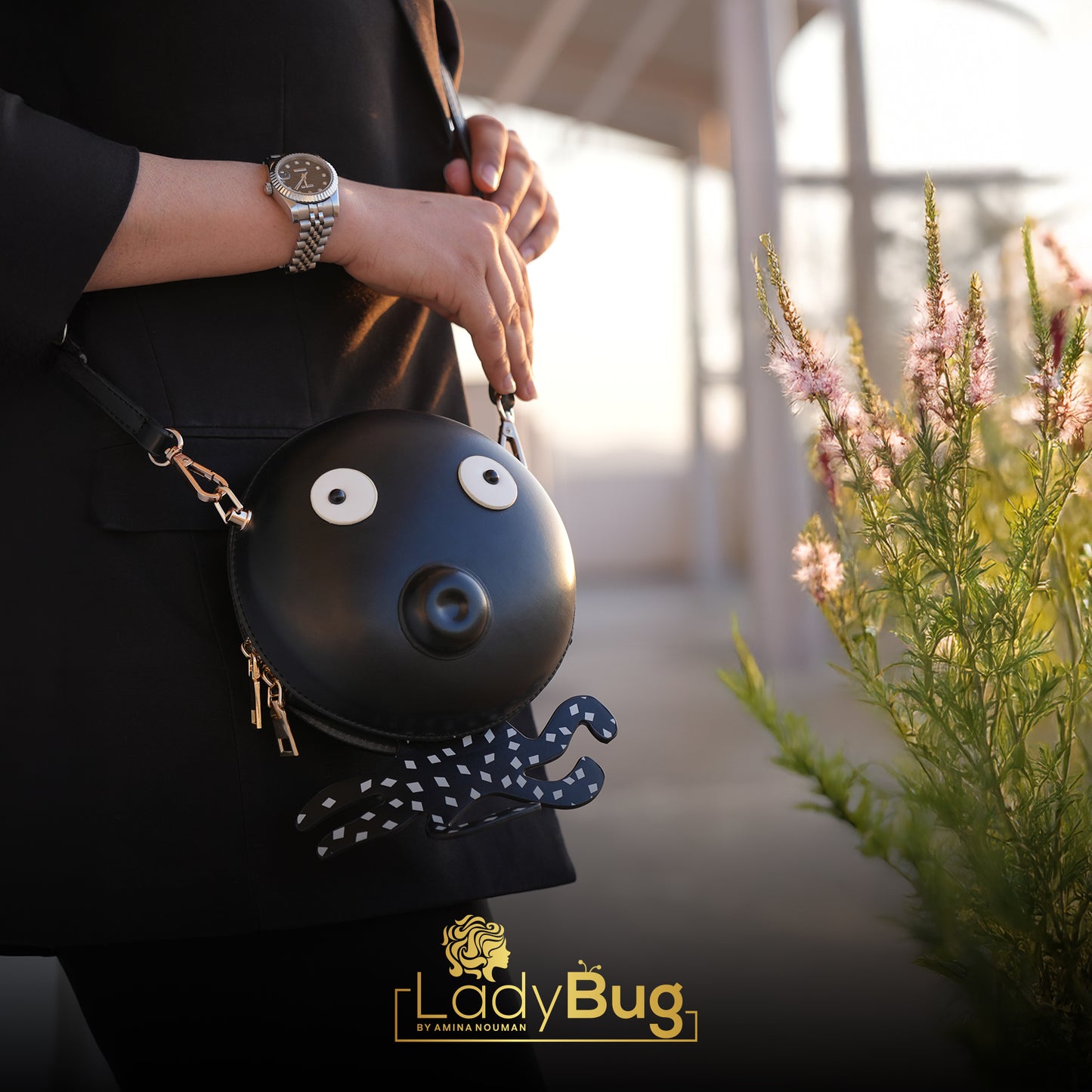 Jazzy Bags Kids And Girls Octopus Design in Black
