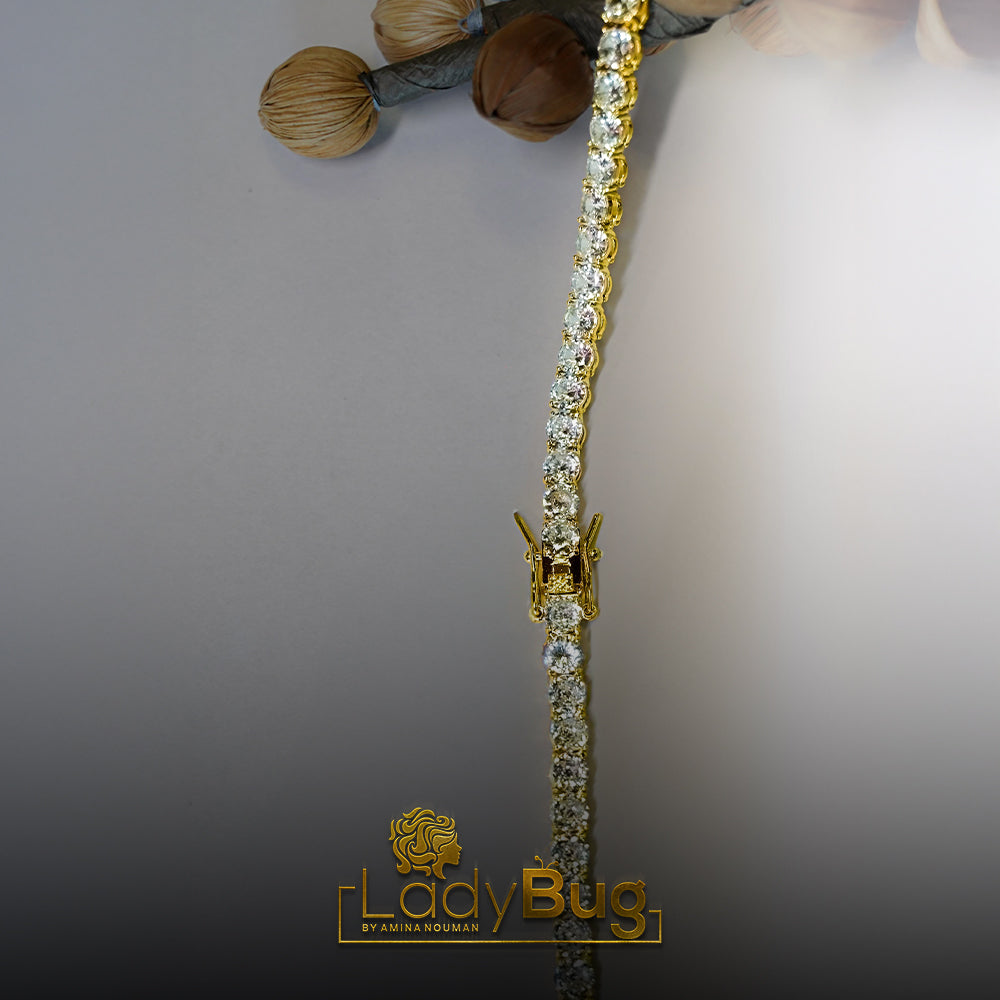 American Diamond Gold-plated Chain lb 881