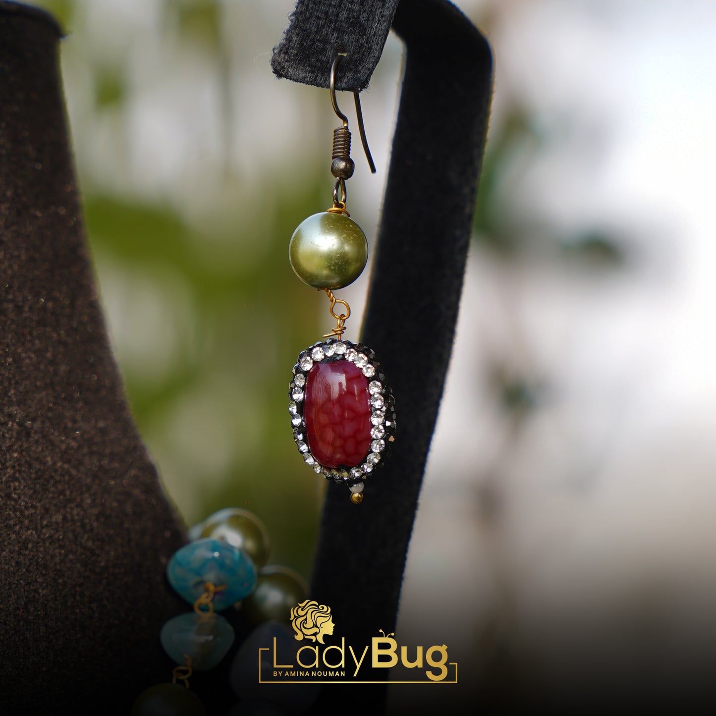 Stone Mala Multi Colour with Pearls