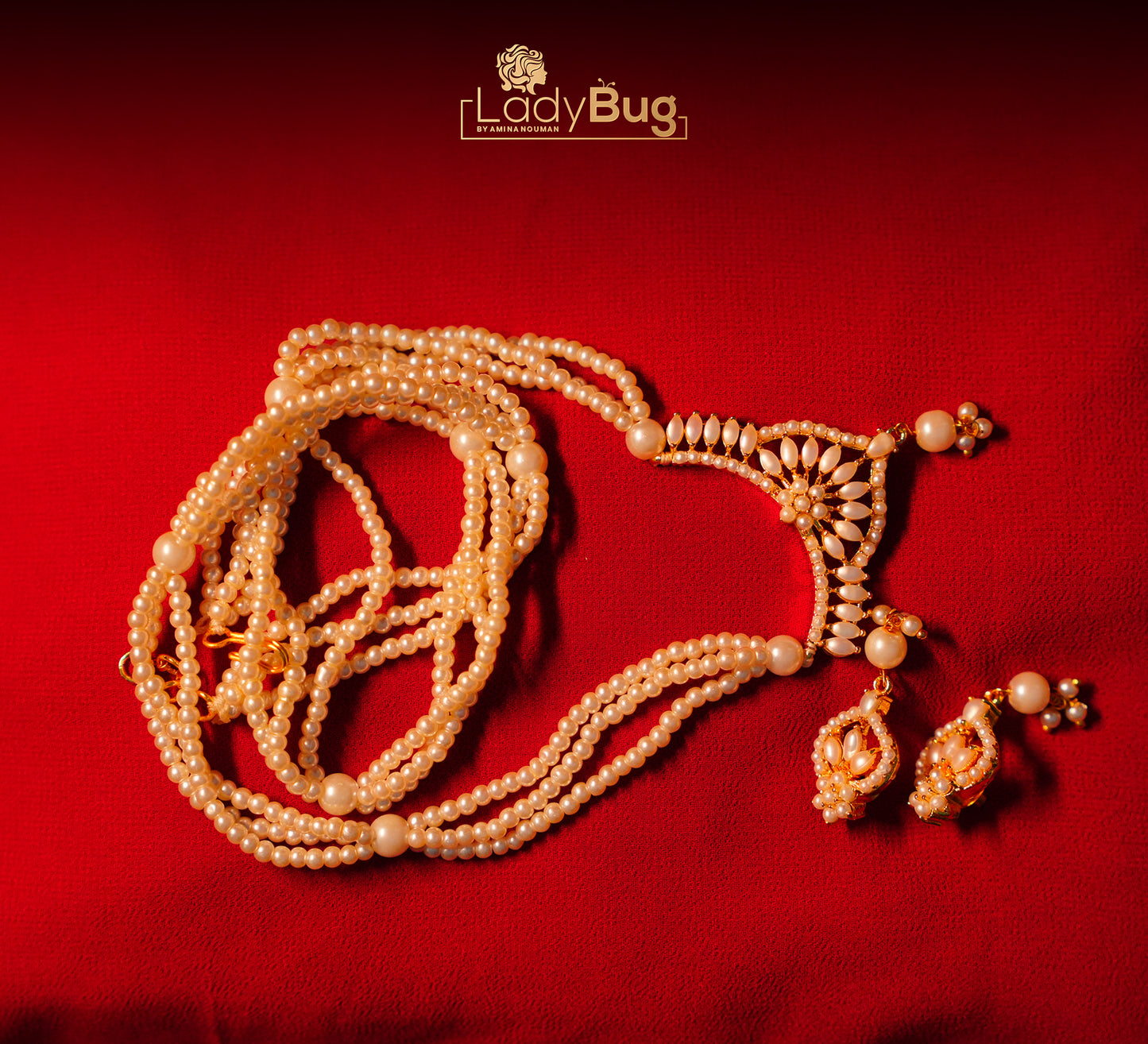Real Pearls Mala Set (LB 32)