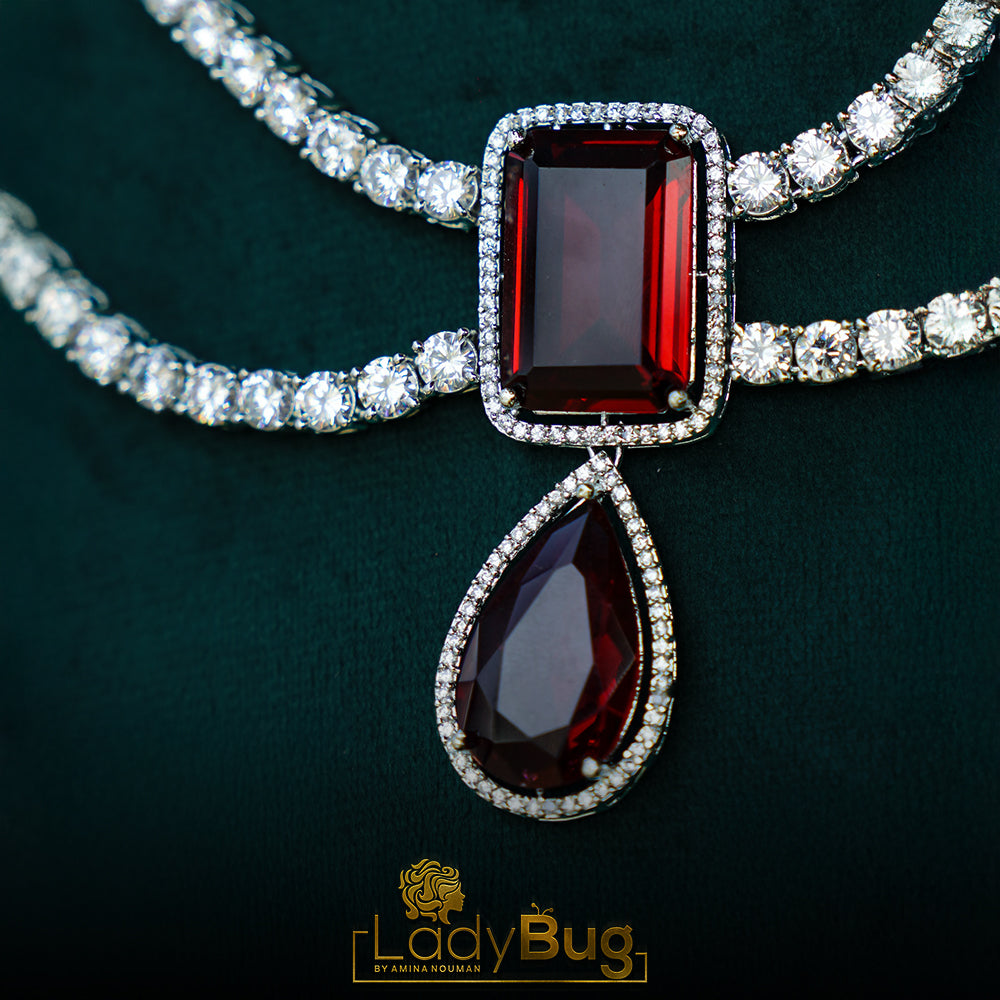 Diamond Cut AD Zircon Bridal Set