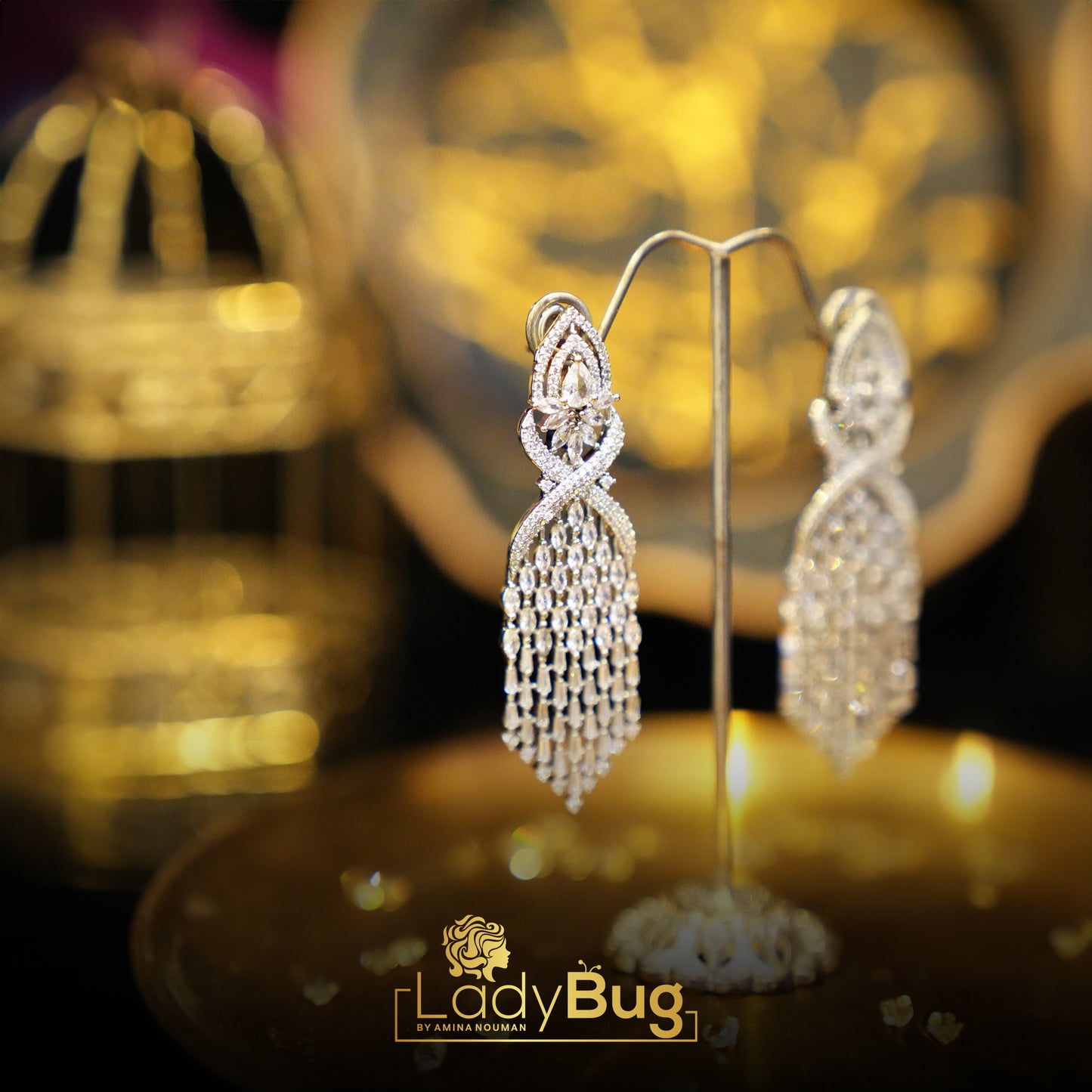 White Zircon earrings