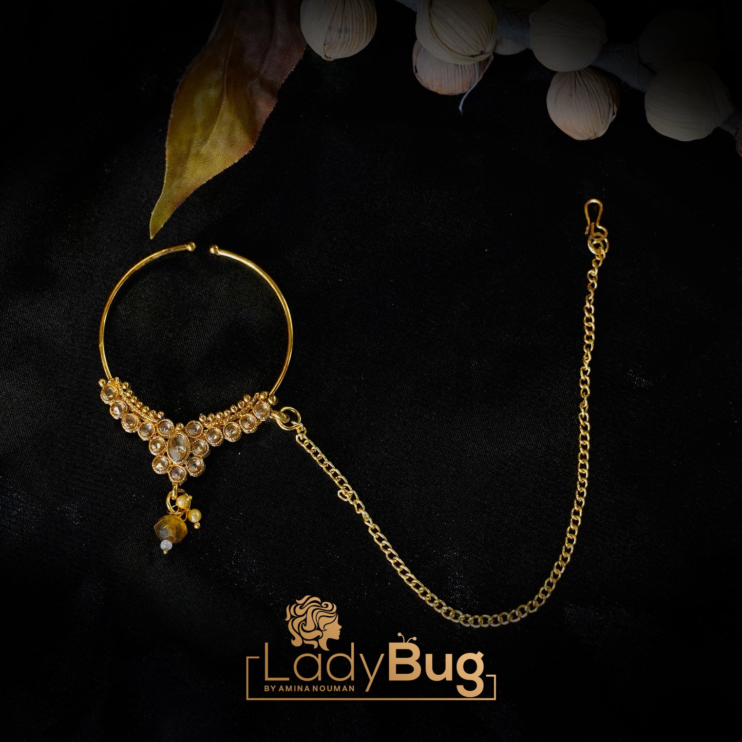 Gold Plated Bridal Nose Ring