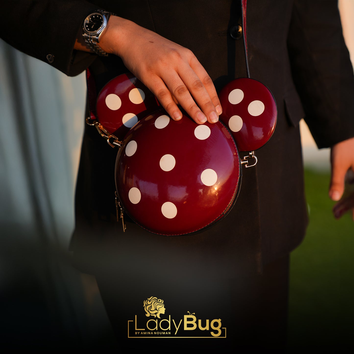 Jazzy Bags Kids And Girls Micky Design Cherry Colour
