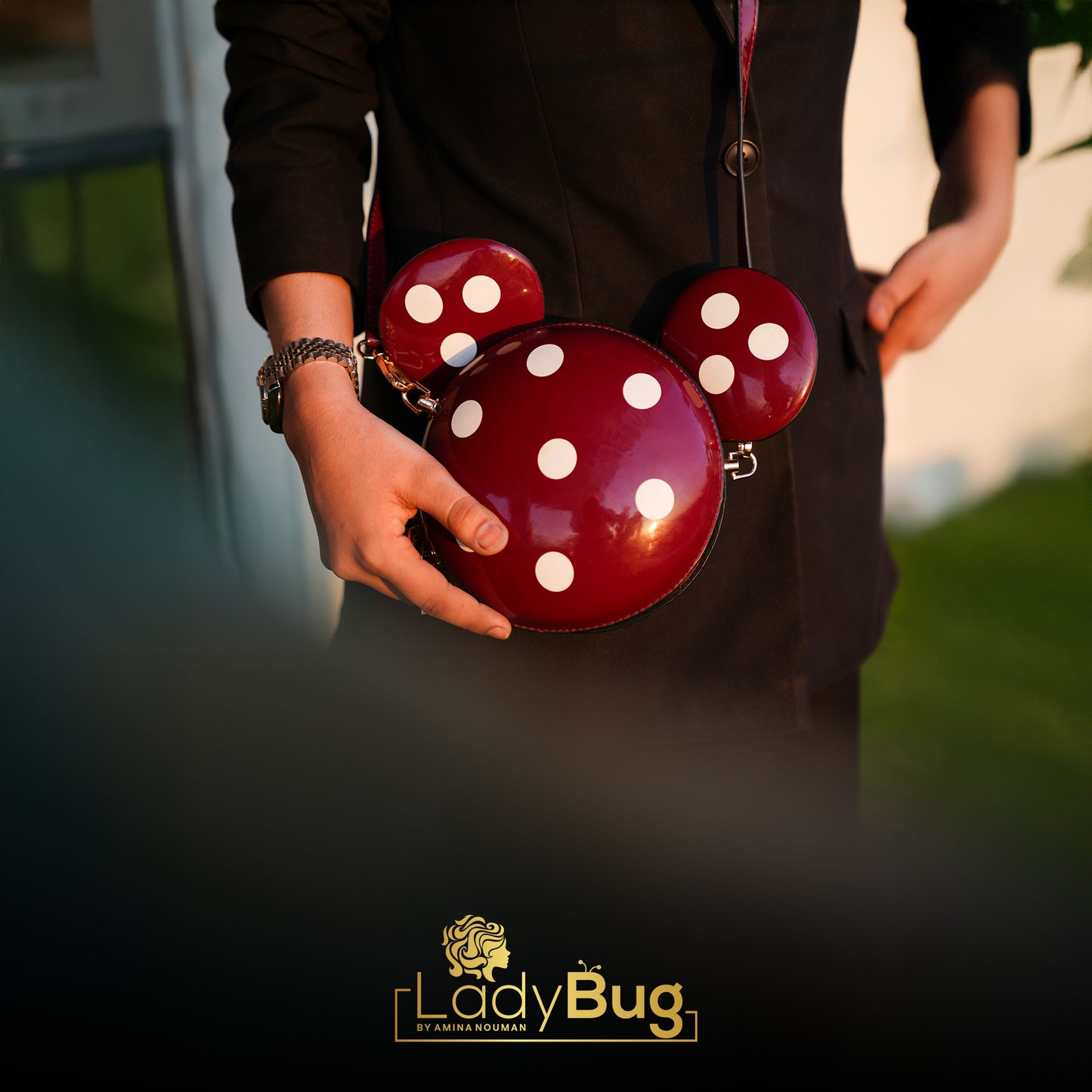 Jazzy Bags Kids And Girls Micky Design Cherry Colour