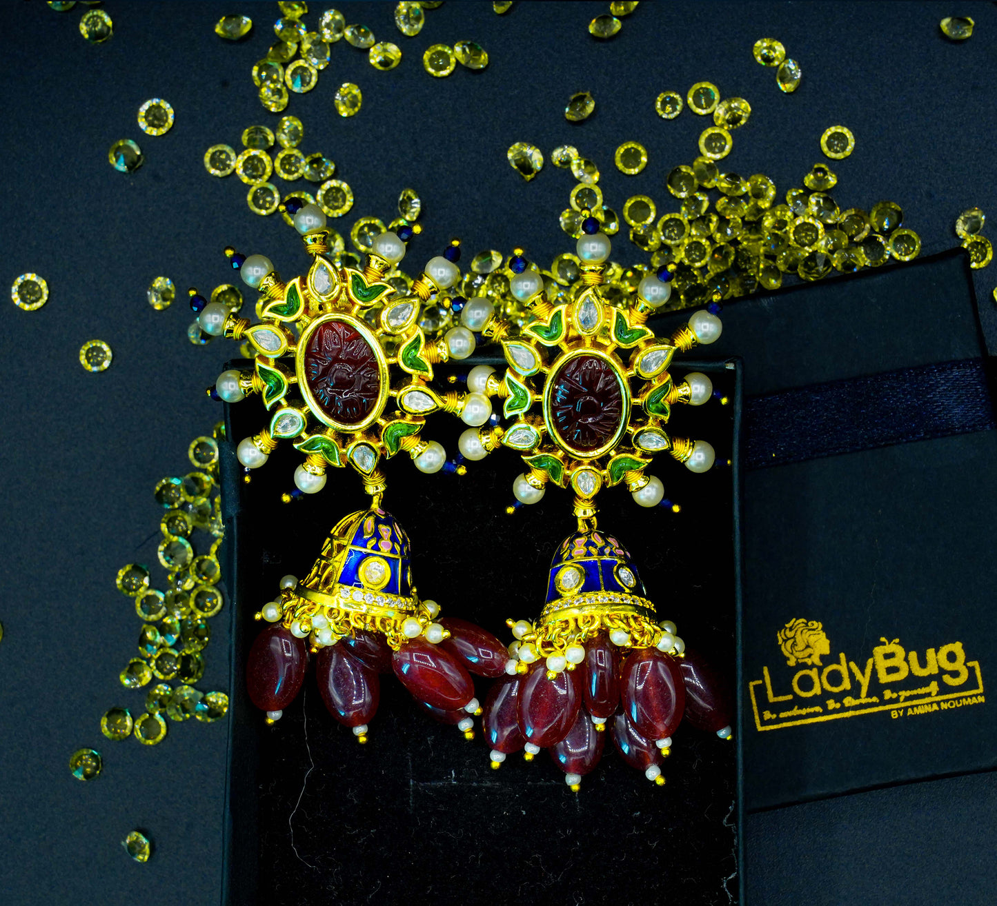 Tayani Kundan Jhumka