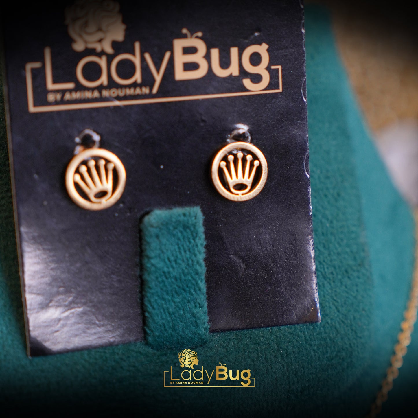Rolex Gold Crown Pendant Set