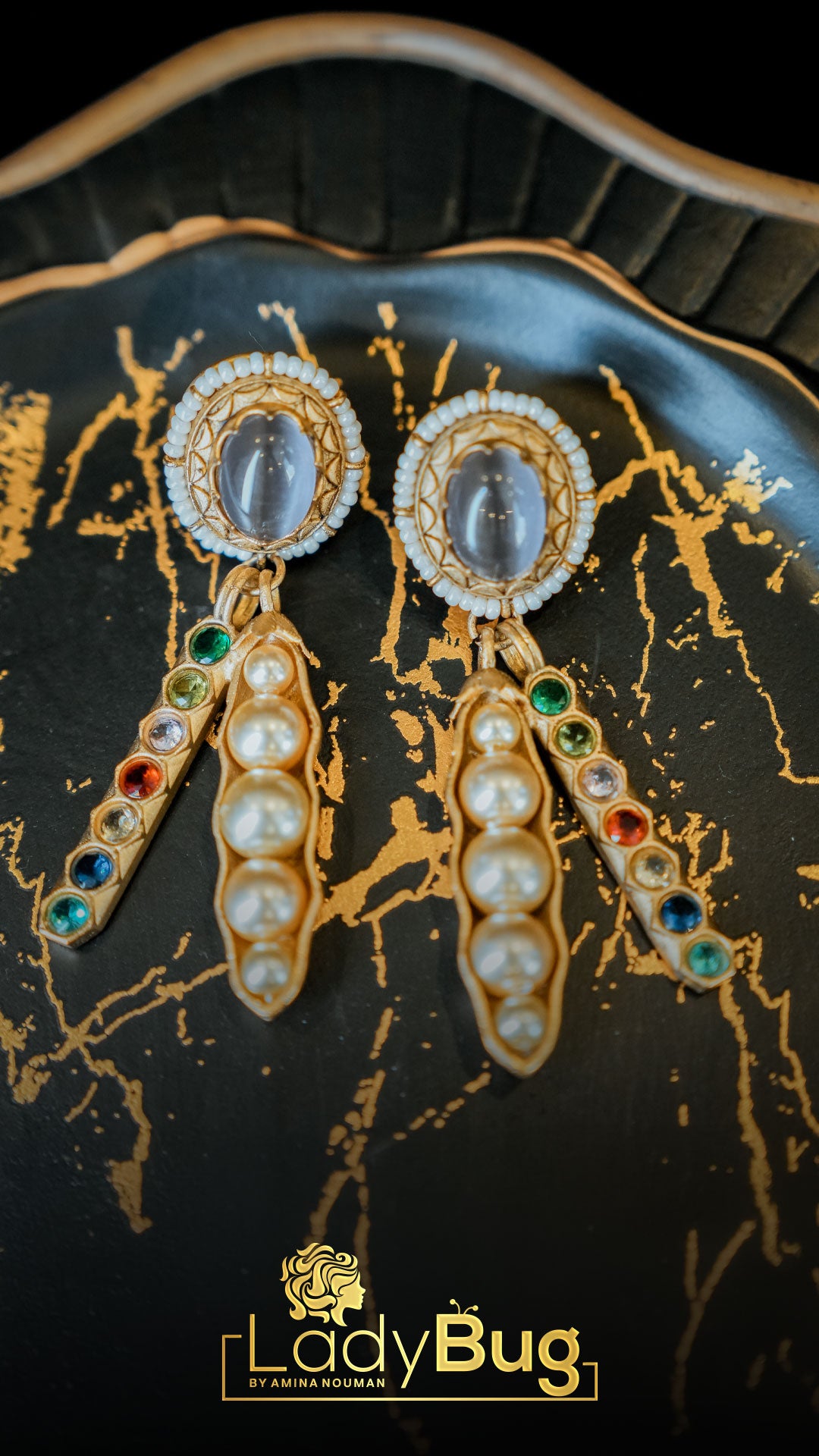 Sabya *achi Kundan Jhumkas!