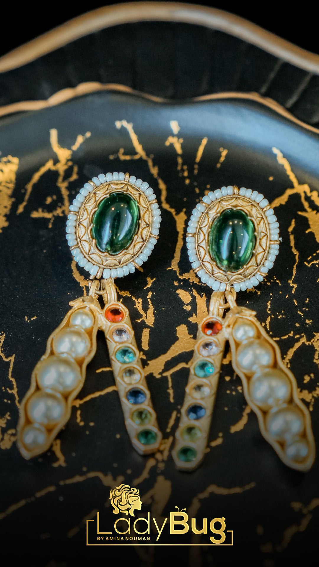 Sabya *achi Kundan Jhumkas!