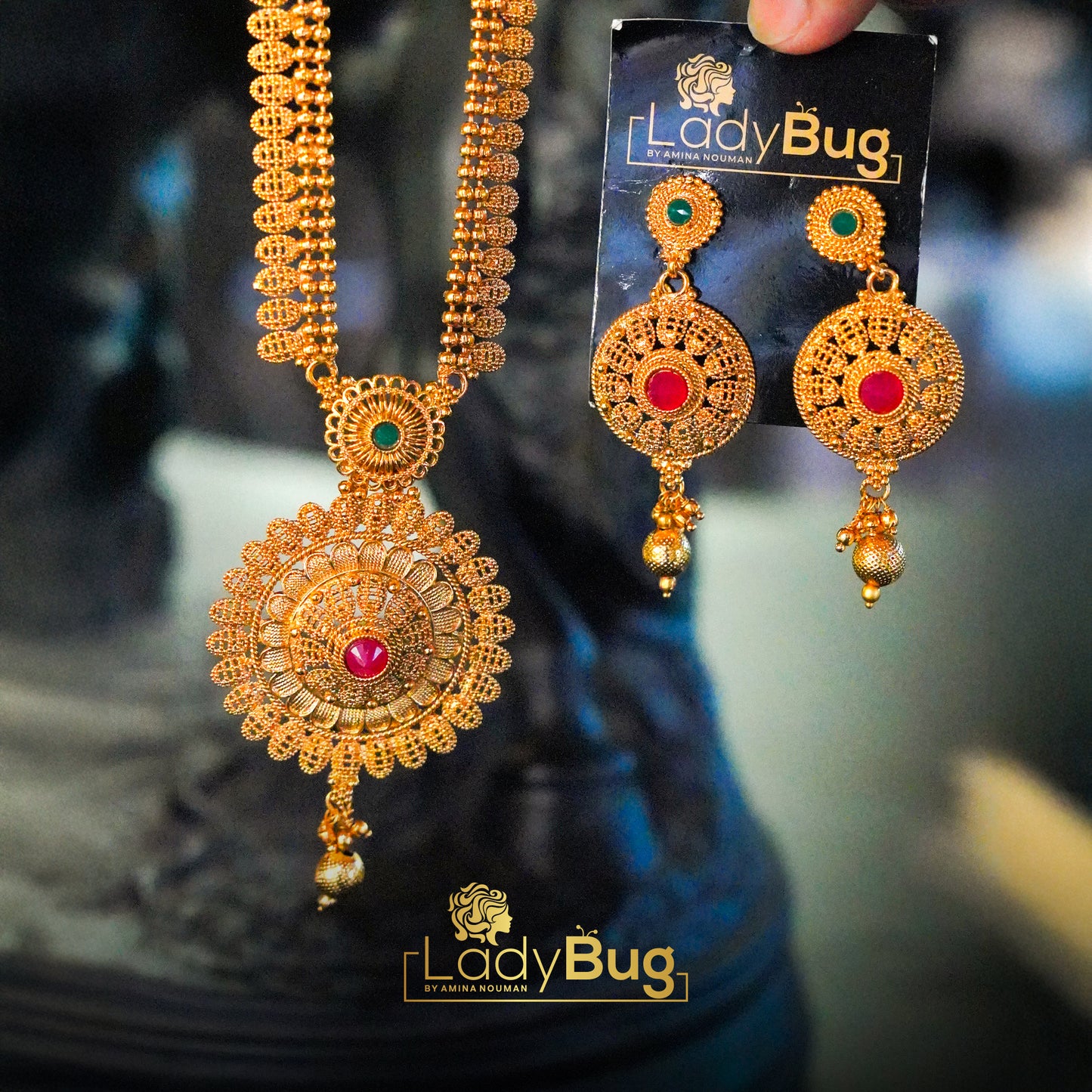 Gold Plated Long Mala Set