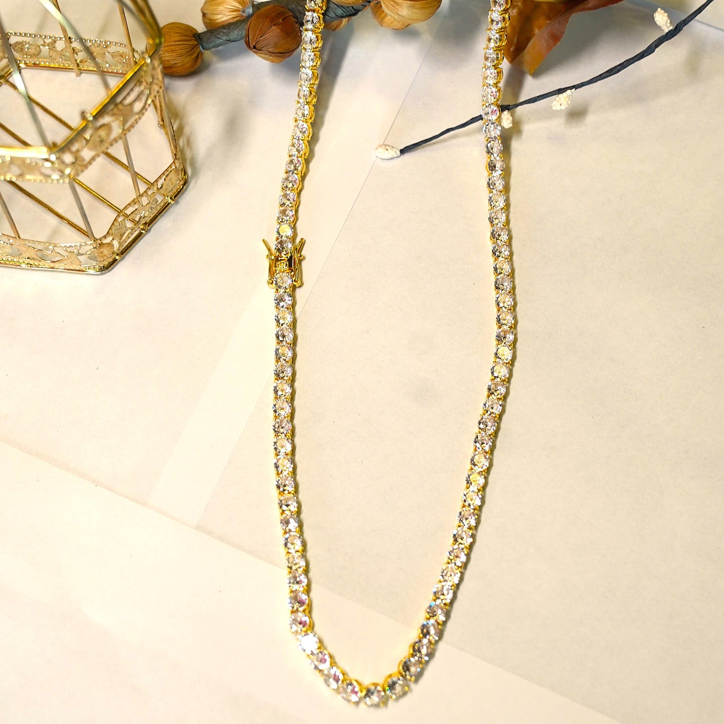 American Diamond Gold-plated Chain