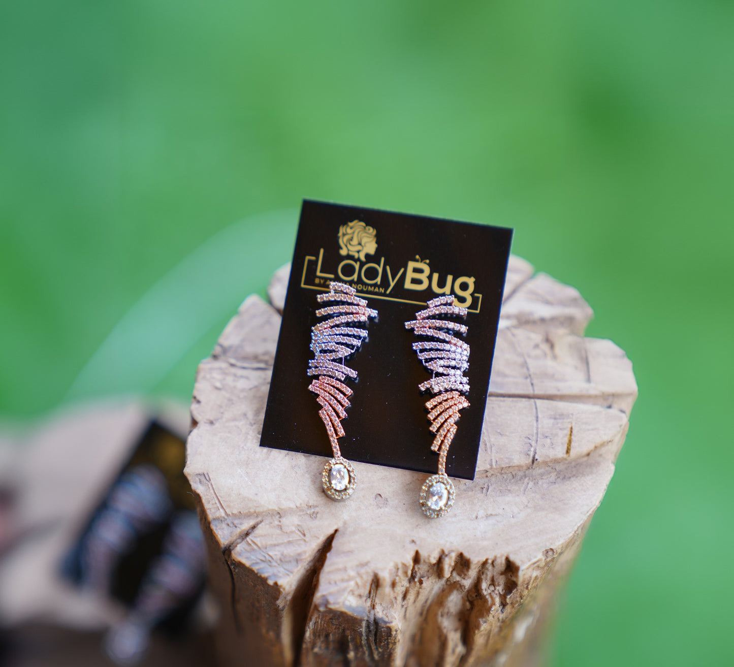 Zircon Earrings with Victorian Polish