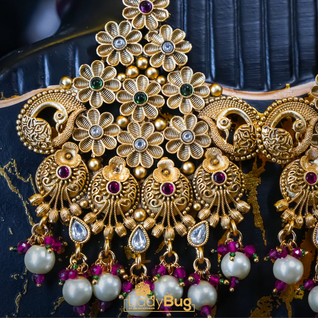 Floral cascade Jhumka (LB-394, LB-393)