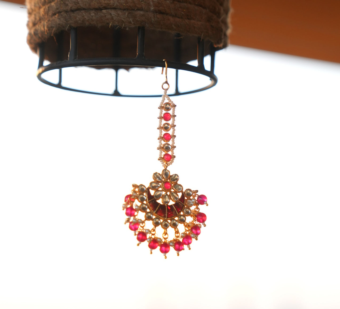 Kundan Teeka with White Stones