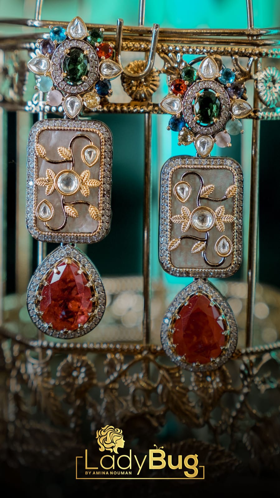 Duplet Stone Earrings