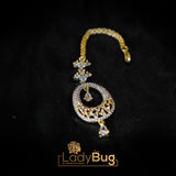 Gold Plated Zircon Earrings & Teeka