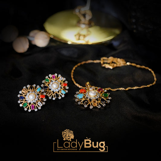 Gold Plated Pendant Set