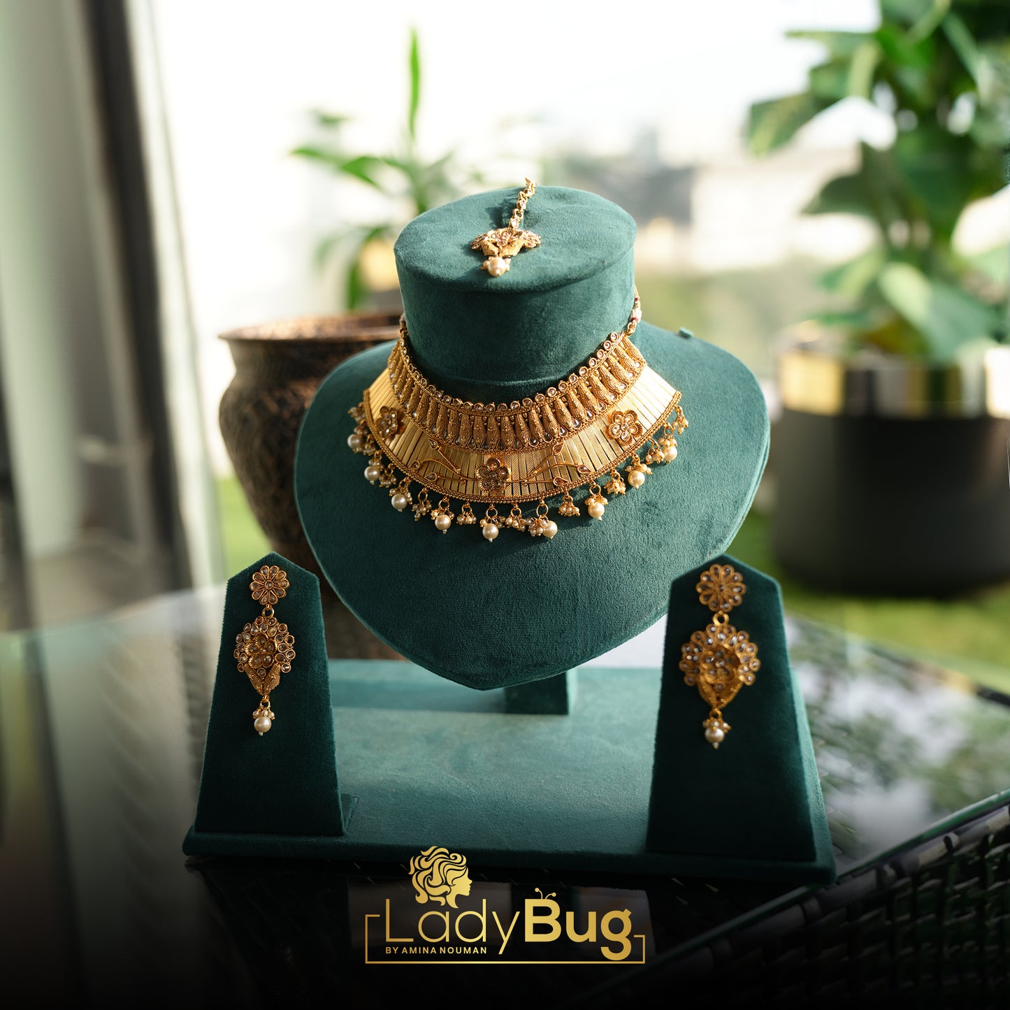 Gold Plated Bridal Necklace