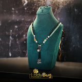 Emerald and Mint Colour Mala with Mother Pearls
