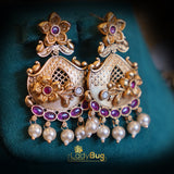 Ruby Hasli Set with Rajwari Gold