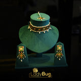 Meenakari Choker Set in Green Color (LB-691)
