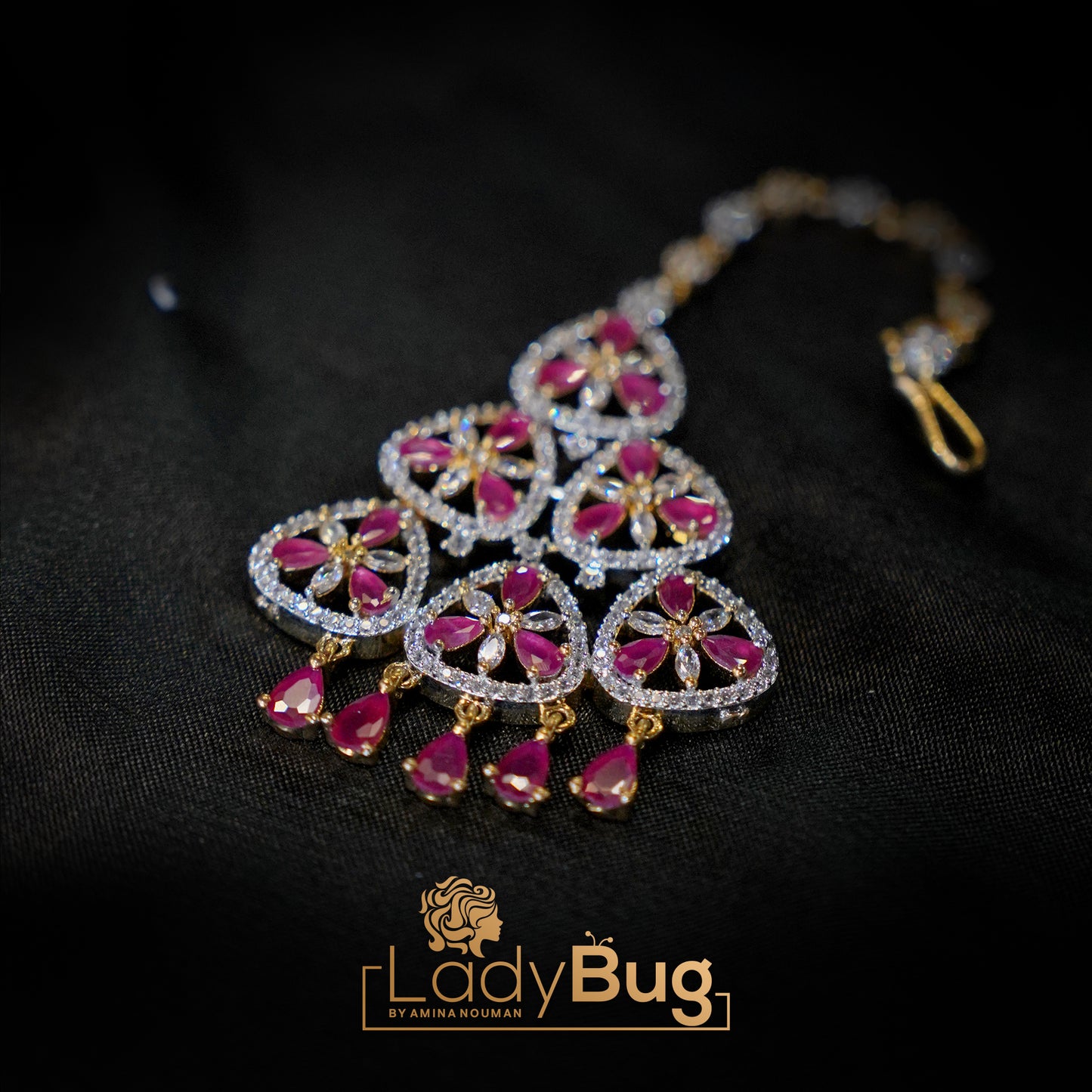 Gold Plated Earring & Teeka