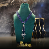 Sapphire Long Mala with Baroque Stone (LB-650)