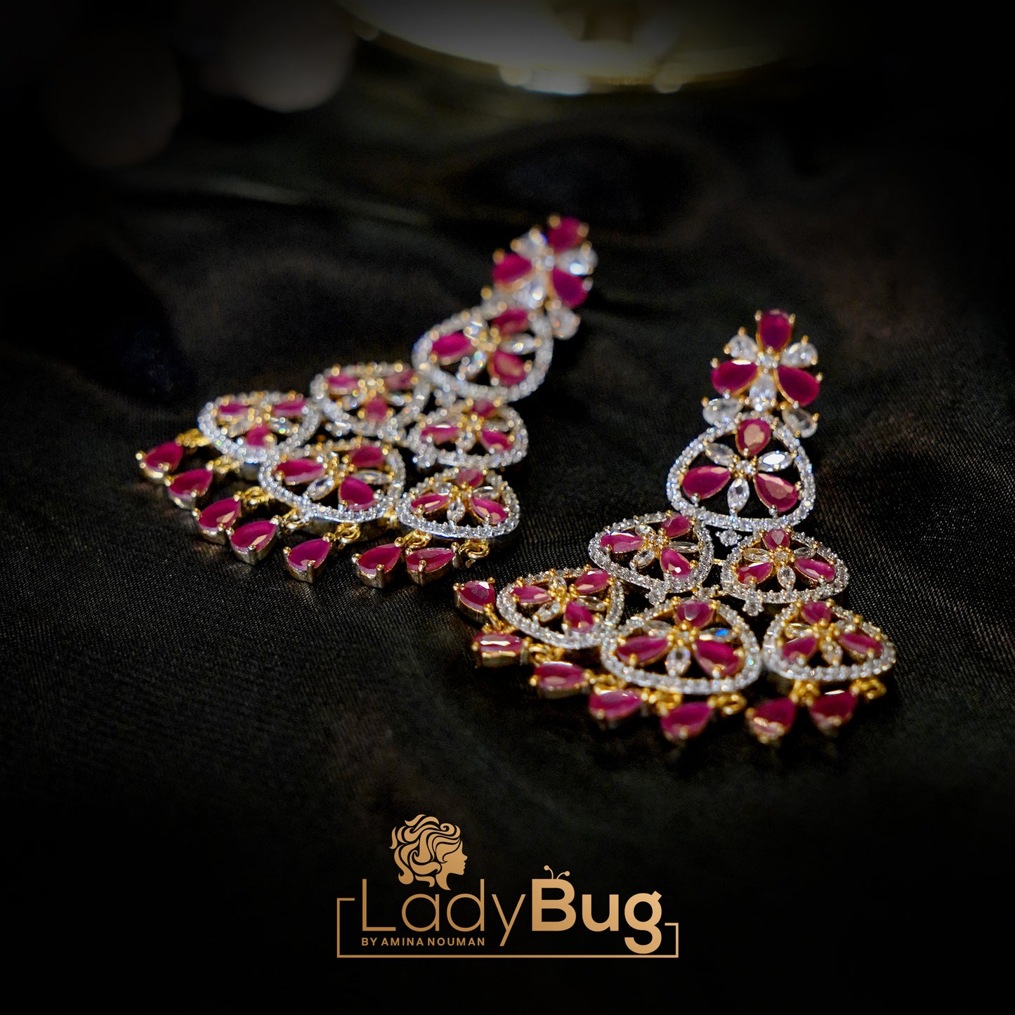 Gold Plated Earring & Teeka