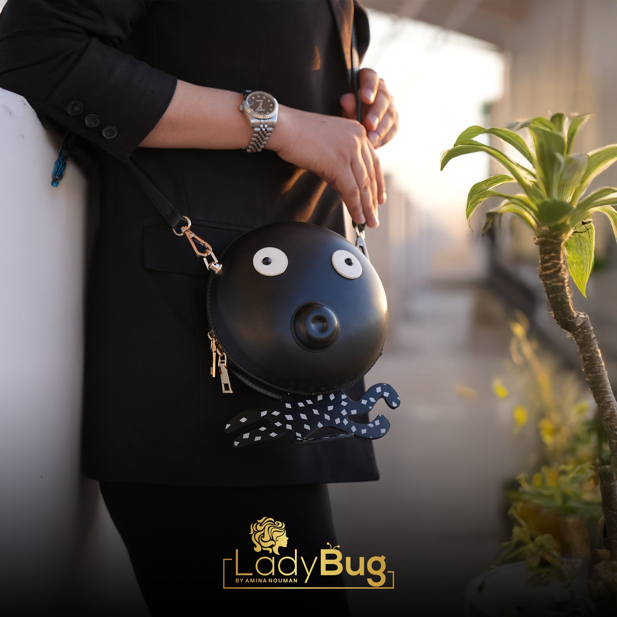 Jazzy Bags Kids And Girls Octopus Design in Black