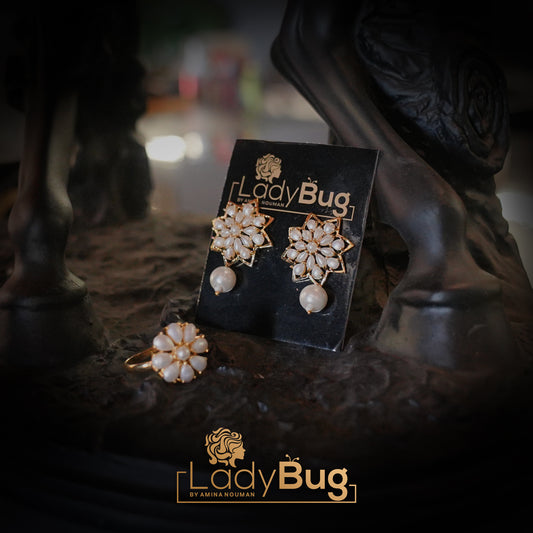 Real Pearls Gold Plated Combo Set