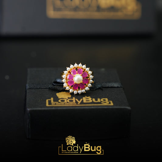 Gold Plated Stone Ring