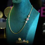 Gold-plated chains with Ruby Stone