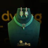 Single Stone Choker Set with Mint Color