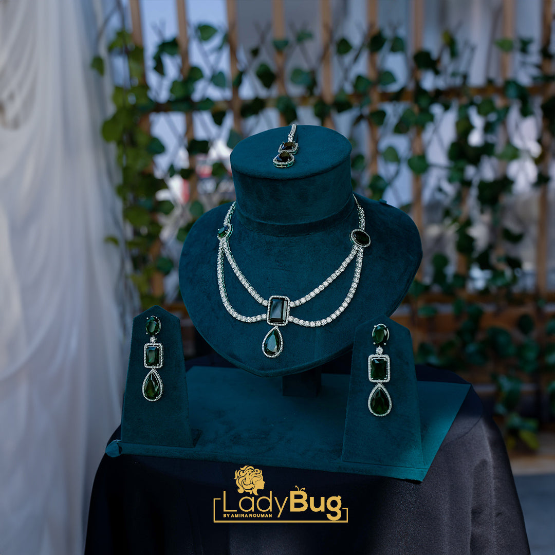 Diamond Cut AD Zircon Bridal Set