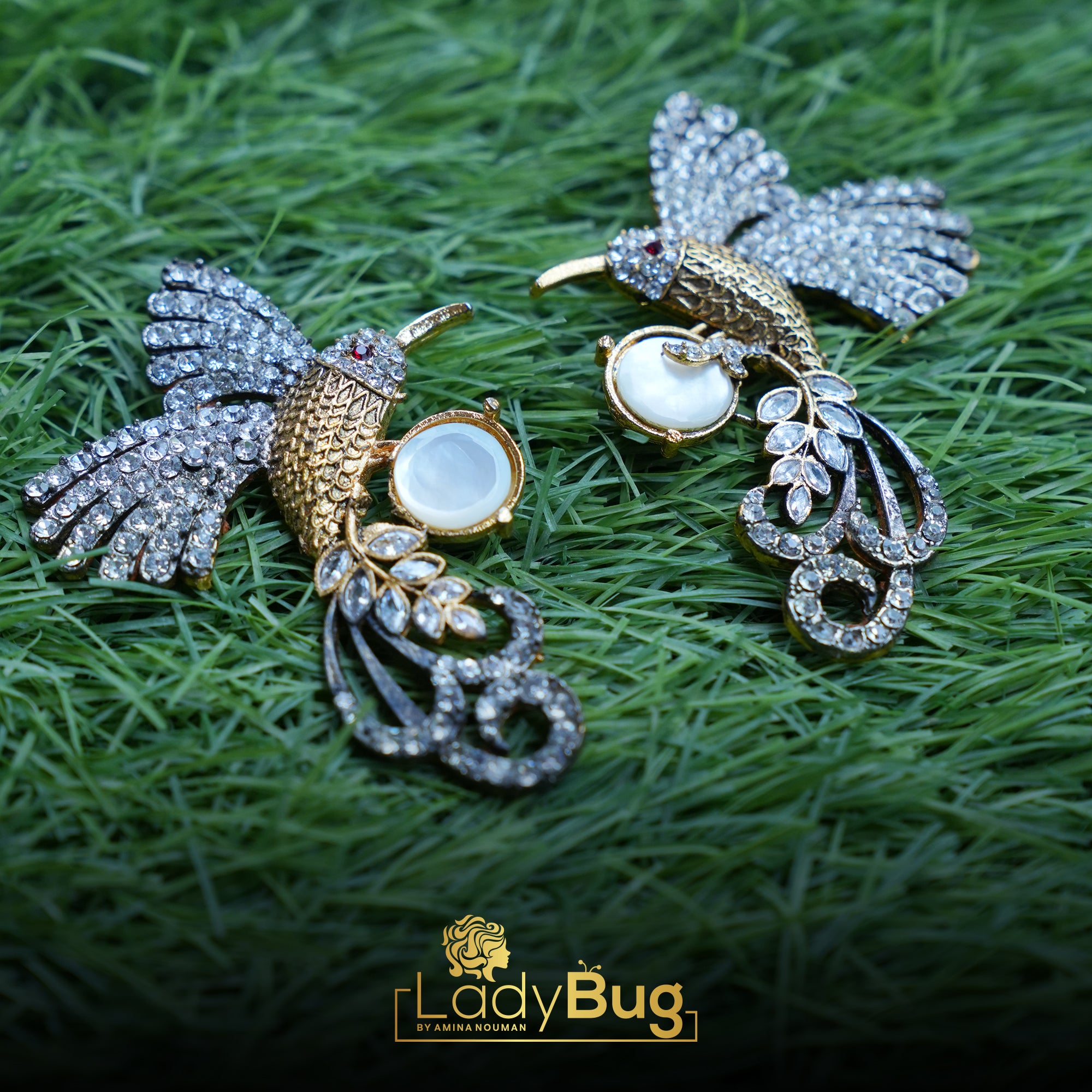Nauratan gold-plated big studs