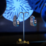 Victorian Polish, champagne, and emerald stone studs LB-446
