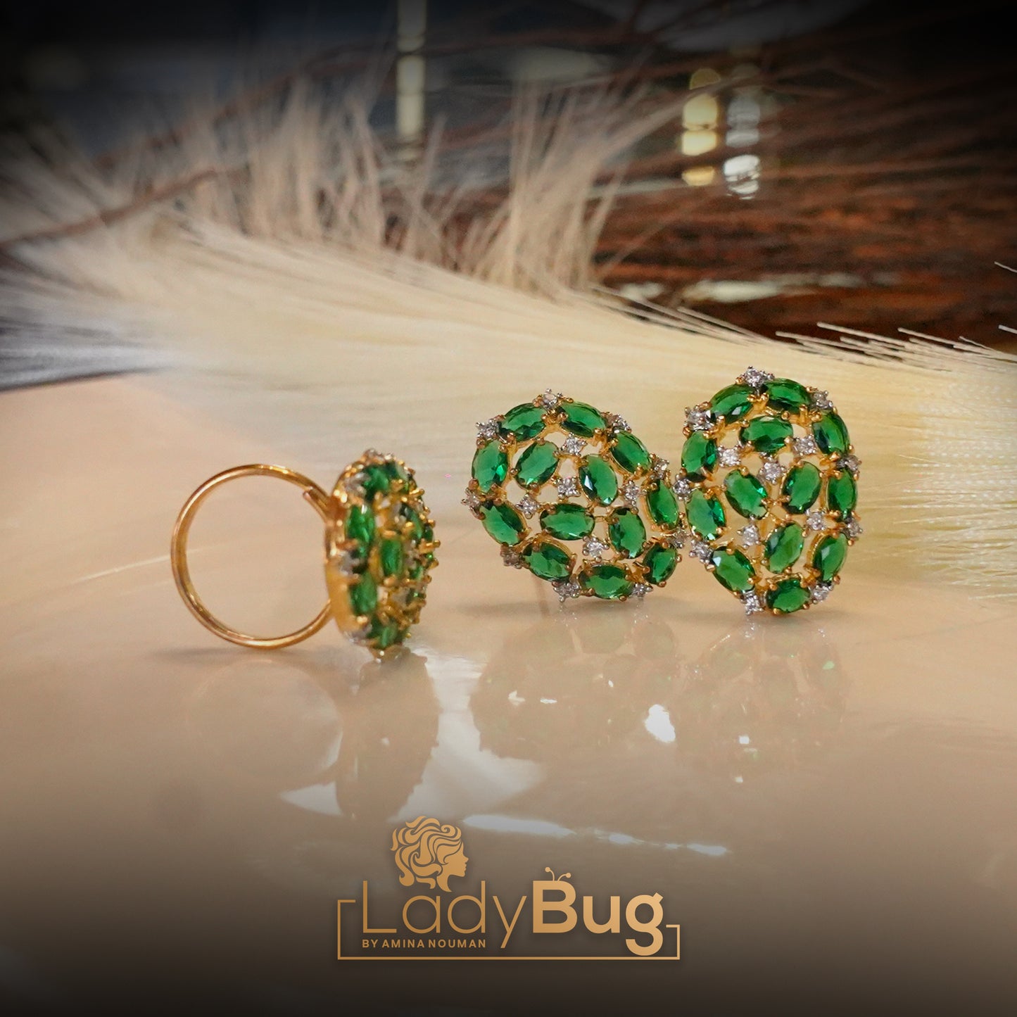 Gold Plated Pendant Set