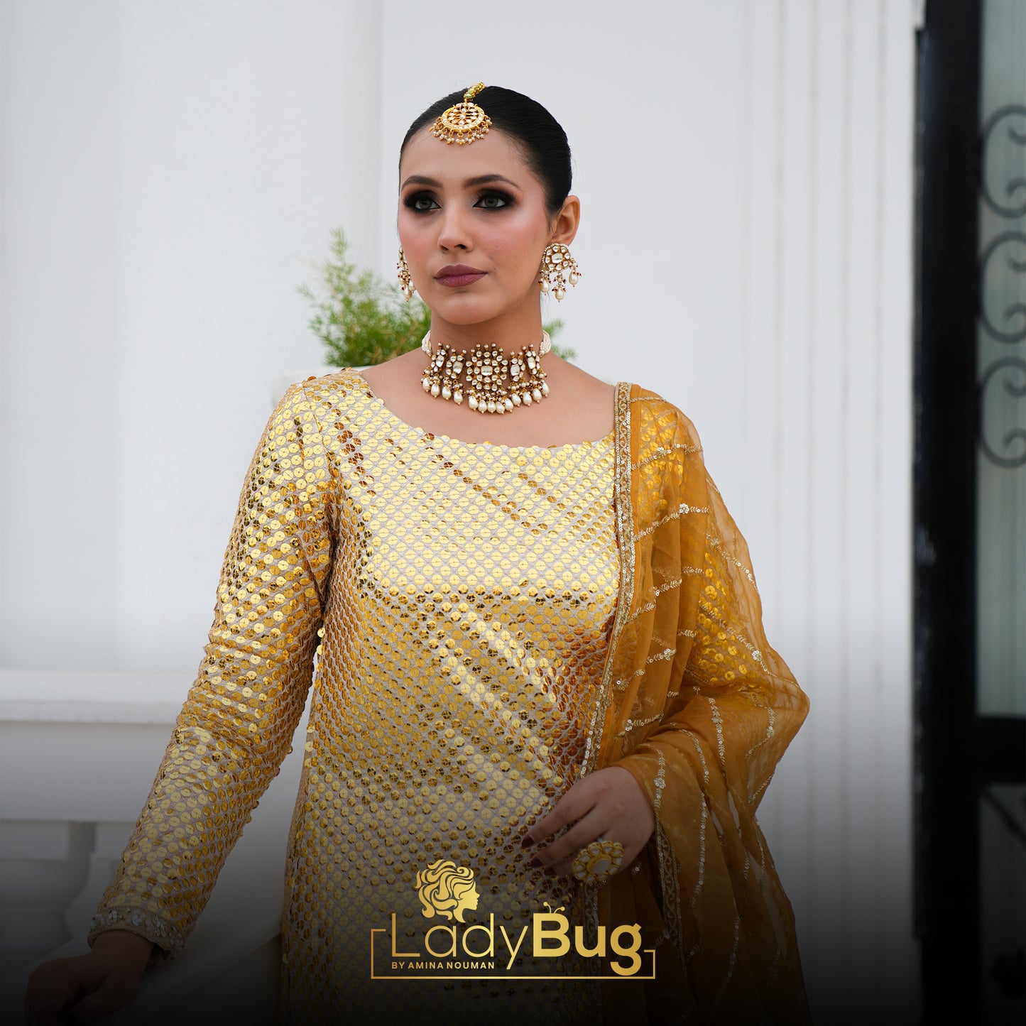 Paachi Kundan Set with Pearl
