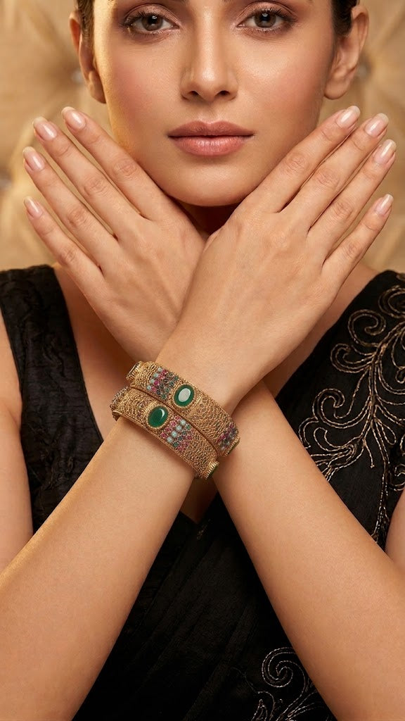 Nauratan Gold-plated Kara (LB-228)