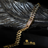 Rhodium-Plated, Double-Sided Chain with Premium Quality American Diamond (LB-877)