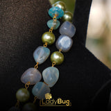 Stone Mala Multi Colour with Pearls