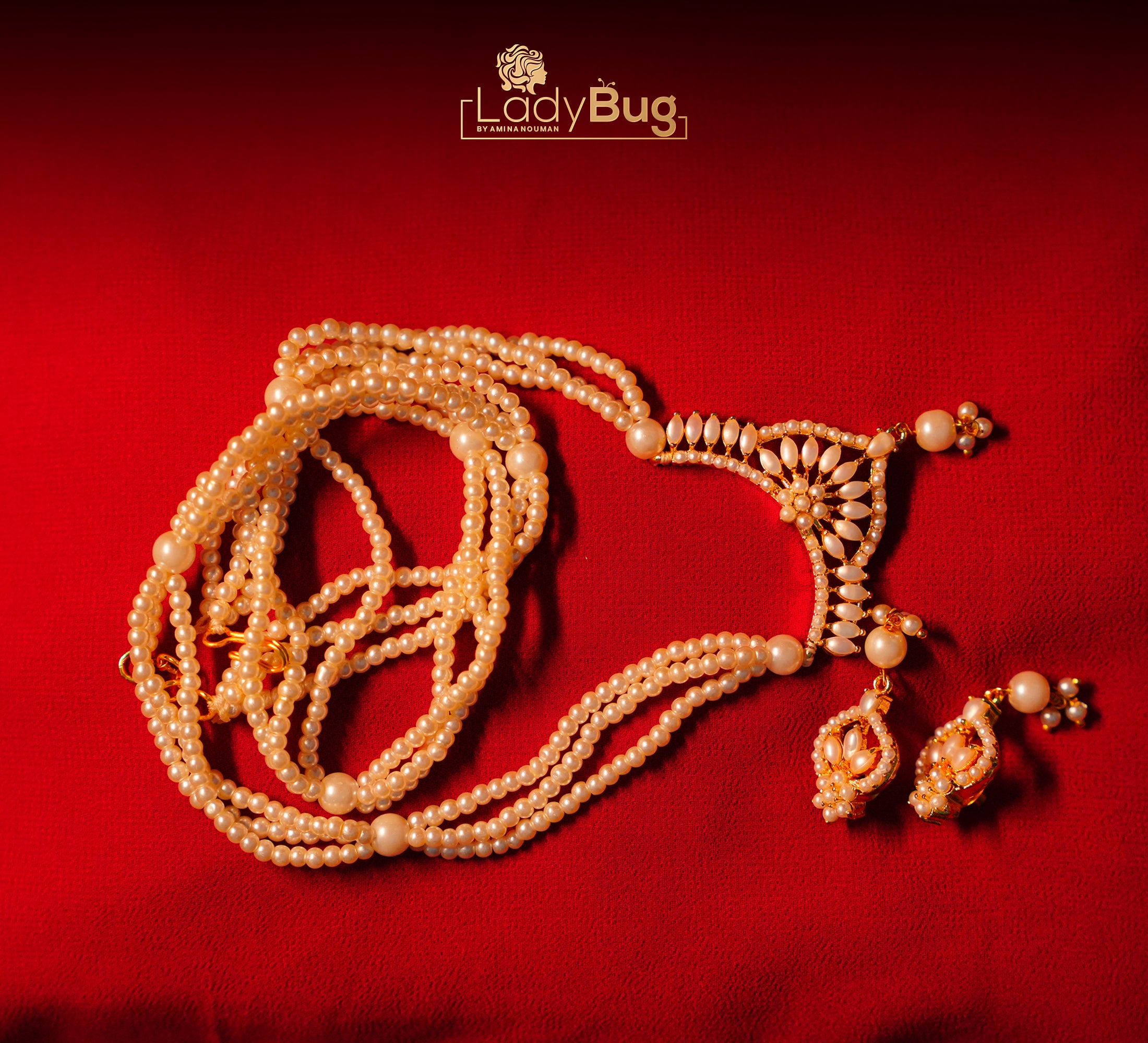 Real Pearls Mala Set (LB 32)