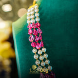 Pink Marble Stone Mala ( LB-543)