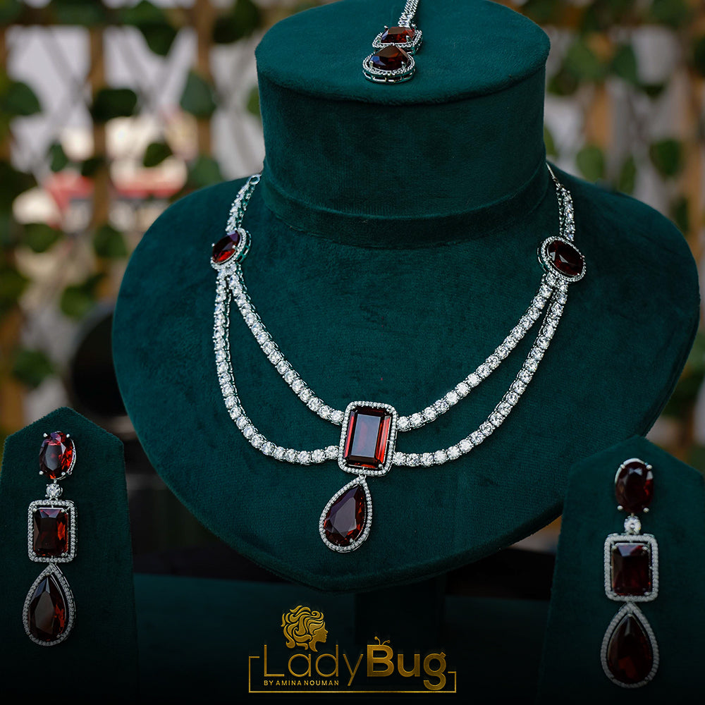 Diamond Cut AD Zircon Bridal Set