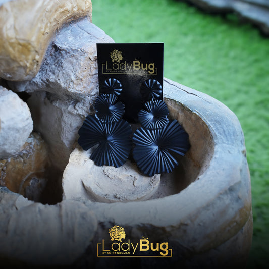 Daily wear earrings with matte black polish