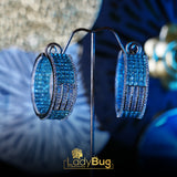 Big Zircon hoops in ice blue color (LB-249)