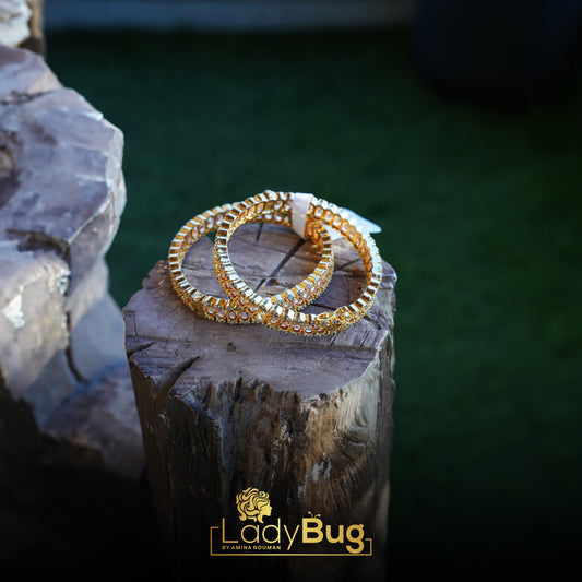 Gold-plated openable bangles