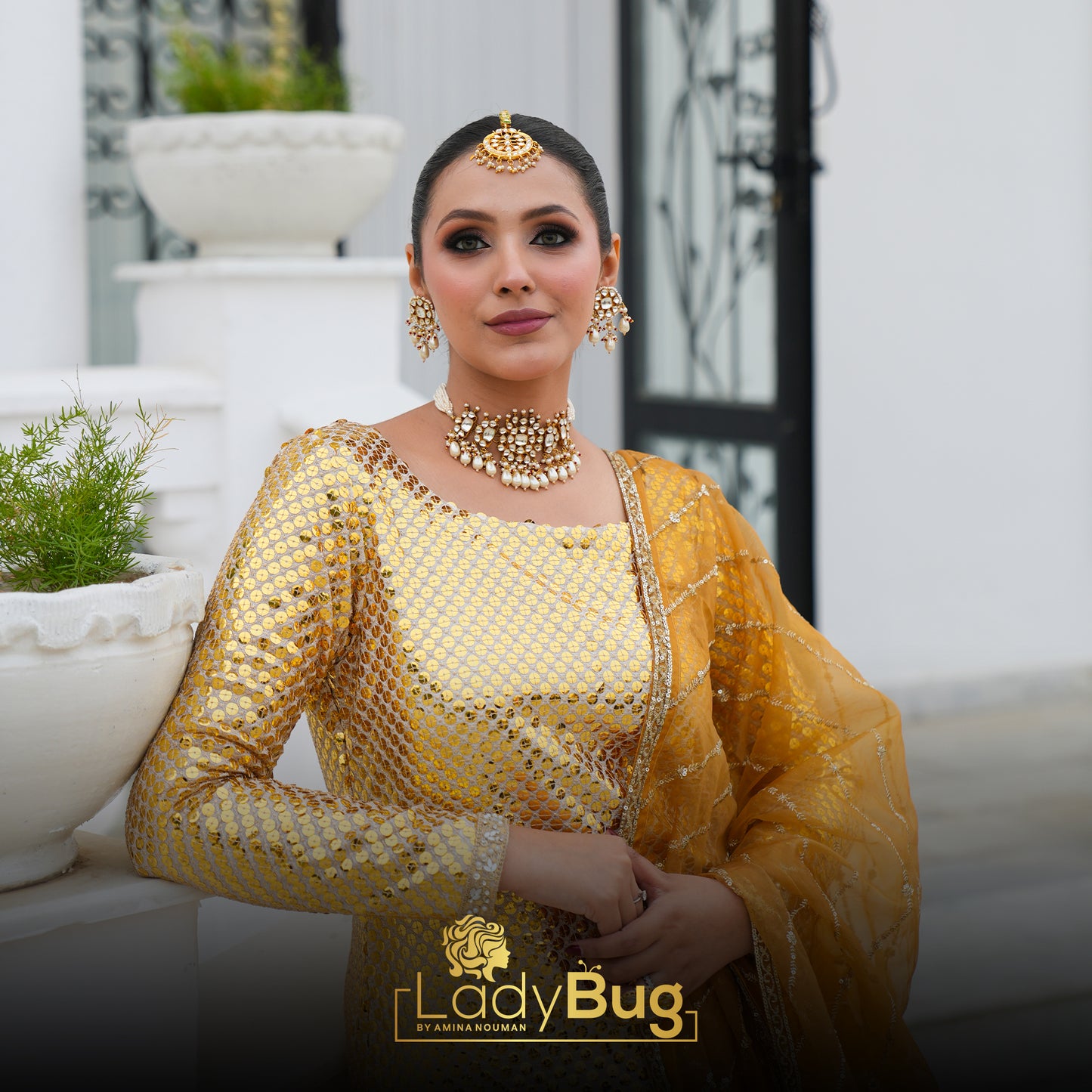 Paachi Kundan Set with Pearl