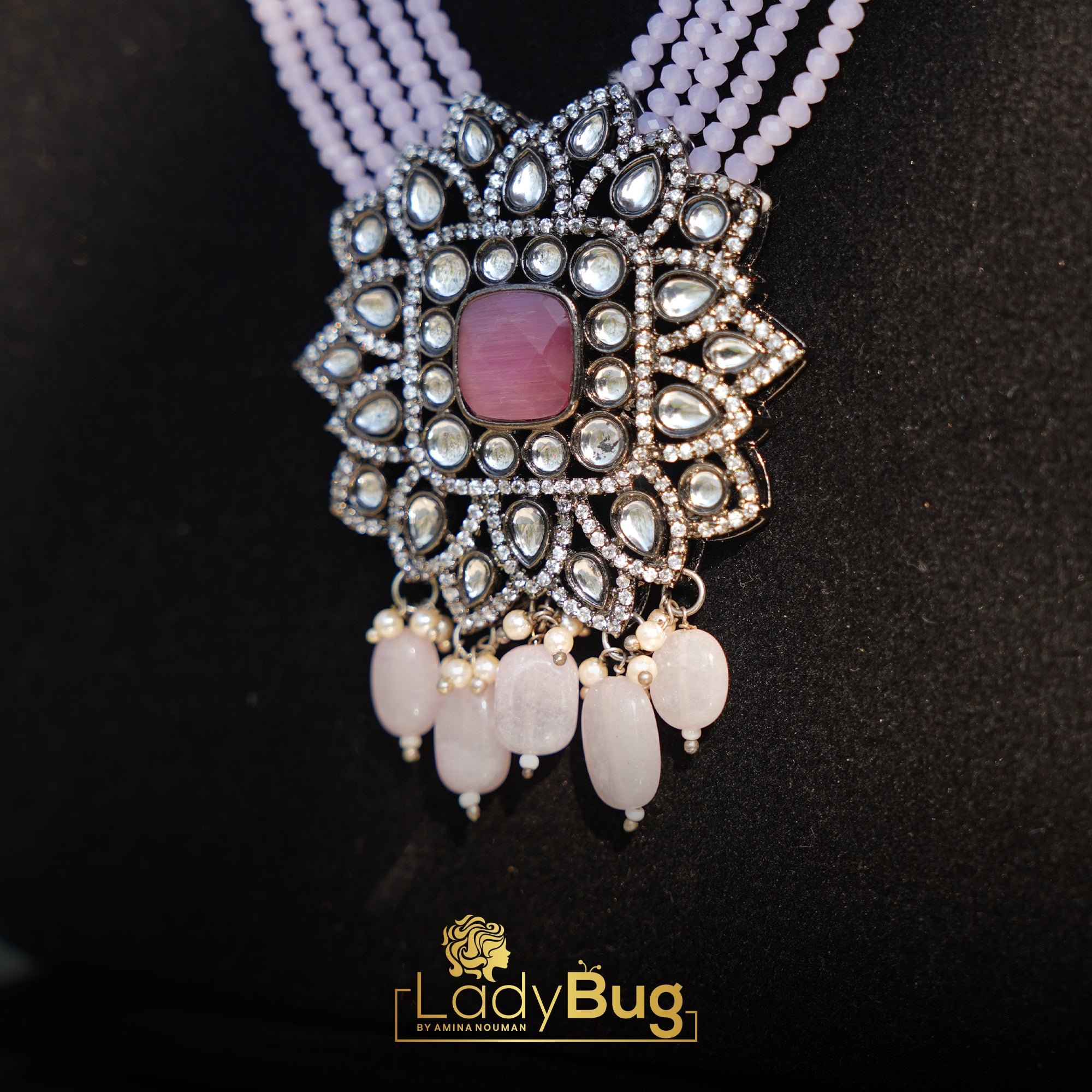 Mala Set Victorian Polish with Powder Pink Colour